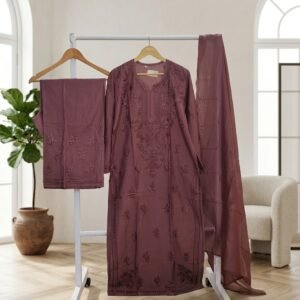 Chanderi Lakhnavi Palazzo Set