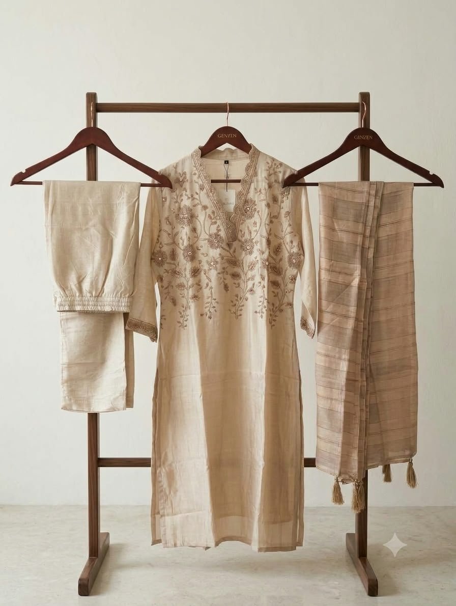 Fanshi suit with pant and dupatta