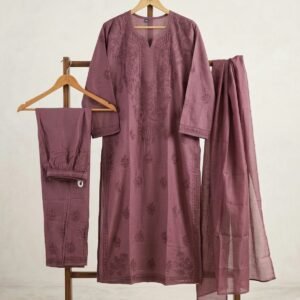 Lakhnavi suit with plazzo and dupatta Chanderi