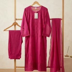 Lakhnavi suit with plazzo and dupatta Chanderi