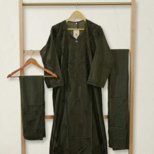 Lakhnavi suit with plazzo and dupatta Chanderi
