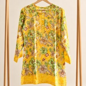 Lakhnavi crape short kurti