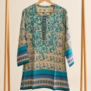 Lakhnavi crape short kurti